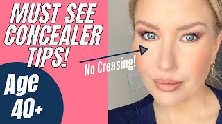 4 BEST CONCEALER TIPS FOR MATURE UNDER EYES  Stop The Creasing shorts [upl. by Monte]