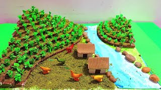 Terrace Farming model for school project  Terrace Farming Model  Step farming [upl. by Zandra]