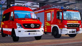 Emergency Call 112  German Firefighters Ambulance Responding 4K [upl. by Neenej581]