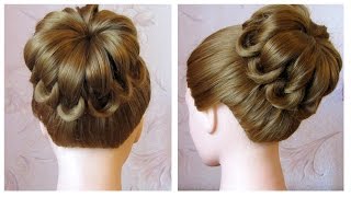 Tuto coiffure simple cheveux mi longlong ✨ Chignon tressé facile ✨ Coiffure tresse en noeuds [upl. by Cailly]