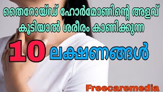 Thyroid symptoms malayalamHyperthyroidism [upl. by Assiluy]