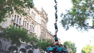 Castellers de Vilafranca  Pd7f  Carrer de Sants 2017 [upl. by Adrea]