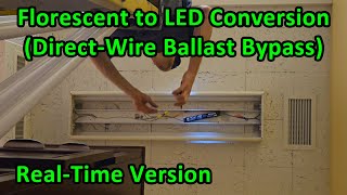 Florescent to LED Bypass at Normal Speed • Energy Efficient Conversion [upl. by Loree]