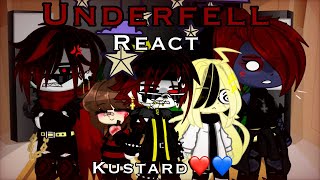 Underfell React ll sans aus Kustard❤️💙 ll〈• тeddyтιredarтιѕт •〉 [upl. by Stranger]