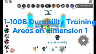 TutorialAll Durability Training Areas on Dimension 1Anime Fighting SimulatorRead Pinned Comment [upl. by Chaves564]