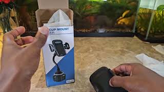 Bokilino Cup Car Phone Holder Mount Unboxing and Review [upl. by Annoyek]