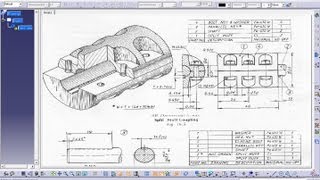 Catia V5 DraftingPartial Section ViewDetail ViewISO amp 3rd AngleBeginners Tutorials [upl. by Eiramannod]