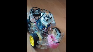 4 Wheel Drive Arduino obstacle avoiding robot [upl. by Dustman553]