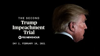 WATCH LIVE Trump’s second impeachment trial underway in Senate  Day 2 [upl. by Hubing]