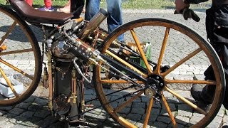 The FIRST Steam Motorcycle in the world ROPER 1869 year [upl. by Yruama]