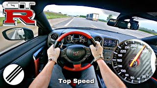 NISSAN GTR R35 333kmh TOP SPEED DRIVE ON GERMAN AUTOBAHN 🏎 [upl. by Brand]