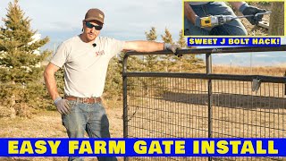 EASY Farm Gate Installation  How To Do It Right [upl. by Parris]