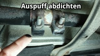 Auspuff abdichten mit AuspuffMontagepaste [upl. by Koziel]