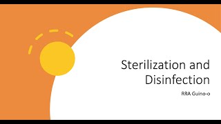 Sterilization and Disinfection [upl. by Osrick79]