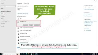 How to install Ricoh MP 2001L Printer Driver on Windows 11 10 8 7 manually using its basic driver [upl. by Hanleigh]