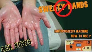 IONTOPHORESIS MACHINE digital for excessive sweating  How to use   Hyperhidrosis treatment [upl. by Tobey]