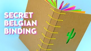 Secret Belgian Crisscross Bookbinding Tutorial [upl. by Nnawaj269]