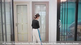 【Instime】aluminium soundproof casement door electric door with remote casement gate casement doors [upl. by Yeleak]