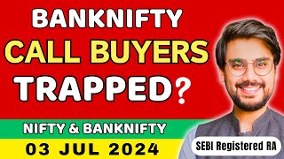 Nifty and BankNifty Prediction Wednesday 3 Jul 2024  Hero Zero Strategy  Rishi Money [upl. by Suoirred]