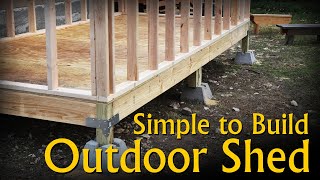 Build a Simple Inexpensive Outdoor Storage Shed with Basic Hand Power Tools [upl. by Htnnek271]