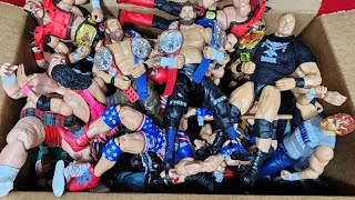 MASSIVE BOX FULL OF WWE ACTION FIGURES [upl. by Aisital763]