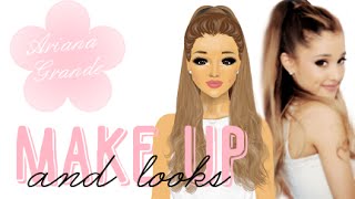 Stardoll Transformation  Ariana Grande Makeup and Looks [upl. by Ydnerb]