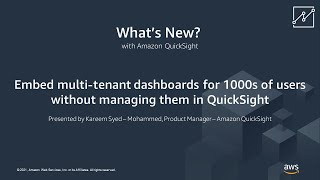 Embed Multitenant Dashboards at Scale Without Managing them in QuickSight [upl. by Elleinahc]