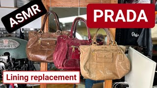 3 PRADA bags lining replacement [upl. by Delmore180]