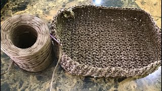 Crochet bag  raffia yarn [upl. by Thilde409]