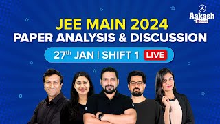 JEE Main 2024 Paper Analysis and Discussion  27th Jan Shift 1 [upl. by Areic]