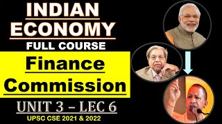 UNIT 3 LEC 6  FINANCE COMMISSION  INDIAN ECONOMY  UPSCCSE UPPSC amp OTHERS [upl. by Sigismond]