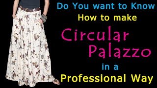 Only 1 Meter🌺 Very Easy Palazzo Pants Cutting and Stitching SUPER METHOD [upl. by Thorr715]