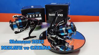 Review Shimano NEXAVE 2022 C3000HG dan 4000 Vs CATANA 3000 [upl. by Einaffets]