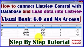 Programming with visual Basic net retrieve data from access database and display in listview [upl. by Croteau]