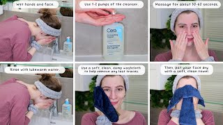 How to use CeraVe SA Smoothing Cleanser [upl. by Ailekat39]