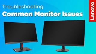 Troubleshooting Common Monitor Issues  Lenovo Support [upl. by Ettelimay671]