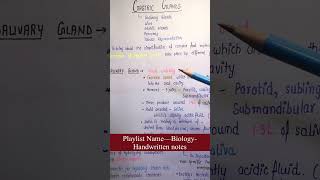 Salivary glandsDigestive System  Biology  General Science  Handwritten notes An Aspirant [upl. by Eardnaed]