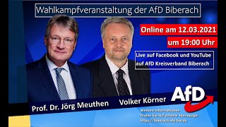 AfD Wahlkampfveranstaltung  Prof Dr Meuthen  Volker Körner [upl. by Oirramaj133]