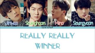 WINNER  REALLY REALLY Color Coded Lyrics HanRomEng [upl. by Wilmott]