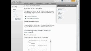 Public ePortfolio  Instructure Canvas Tutorials [upl. by Driscoll]