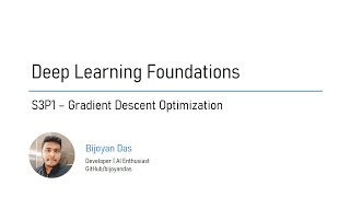 Deep Learning with PyTorch  S3P1  Understanding Gradient Descent Optimization [upl. by Doralia]