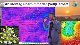 Spätsommerlich am Wochenende ab Montag VollHerbst mit Wind amp Regen Wettervorhersage 20280924 [upl. by Rochell]