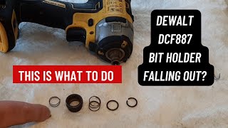 How To Repair The Chuck on a DCF887 DeWalt Impact Driver [upl. by Anihpled]