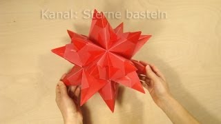 Sterne falten Bascetta Stern basteln  Origami Stern Faltanleitung  DIY Weihnachten [upl. by Imik]