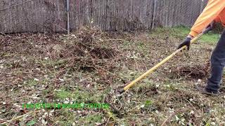 Quick amp Easy Method to Clean up Thorny Yard Debri Grass amp Leaf Piles [upl. by Aiza]