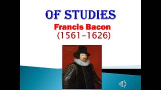 Of Studies by Francis Bacon [upl. by Leummas]