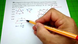 Questão 29 prova do IFES 2019  PROVA RESOLVIDA  As diagonais IJ e HK do trapézio HIKJ intersectam [upl. by Sacken338]