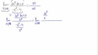 Límite cuando x tiende a infinito  Cociente de polinomios [upl. by Aliac93]