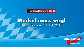 Merkel muss weg AfD Demo in Passau Bayern steht auf [upl. by Amador671]