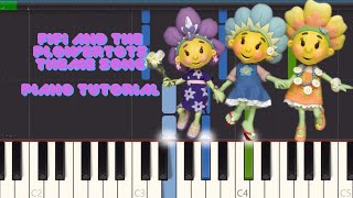 Fifi and the Flowertots Theme Song Synthesia Piano Tutorial With Sheet Music [upl. by Eilhsa]